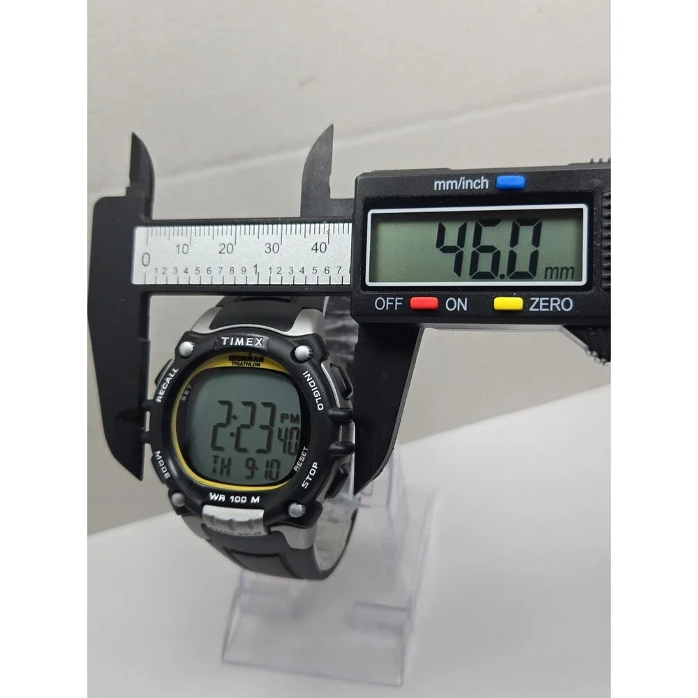 Timex Ironman Triathlon T5E231 Mens 46mm Watch Indiglo 100Lap WR100M New Battery